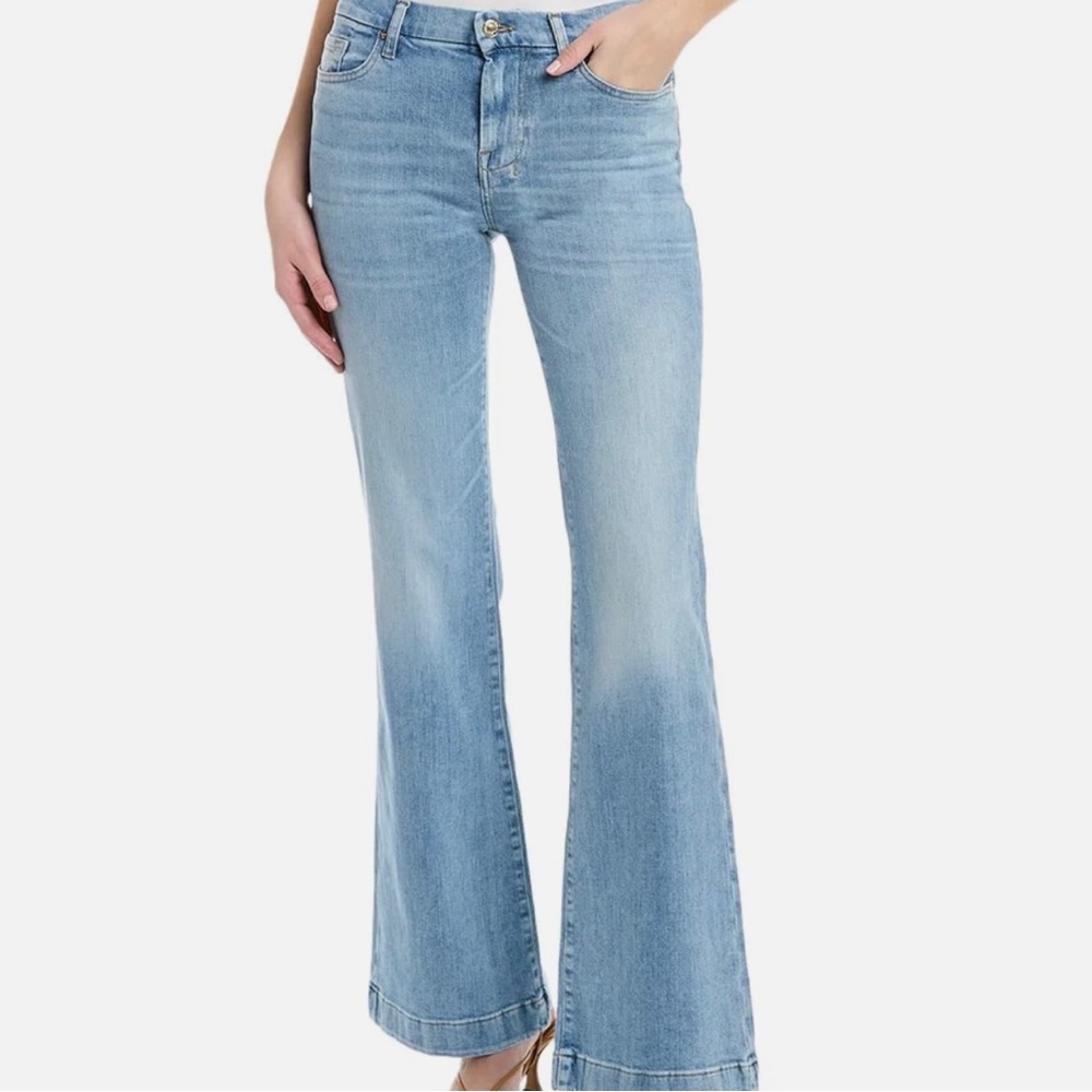 NWT 7FAMK Dojo 34.5 inseam flare jeans size 28